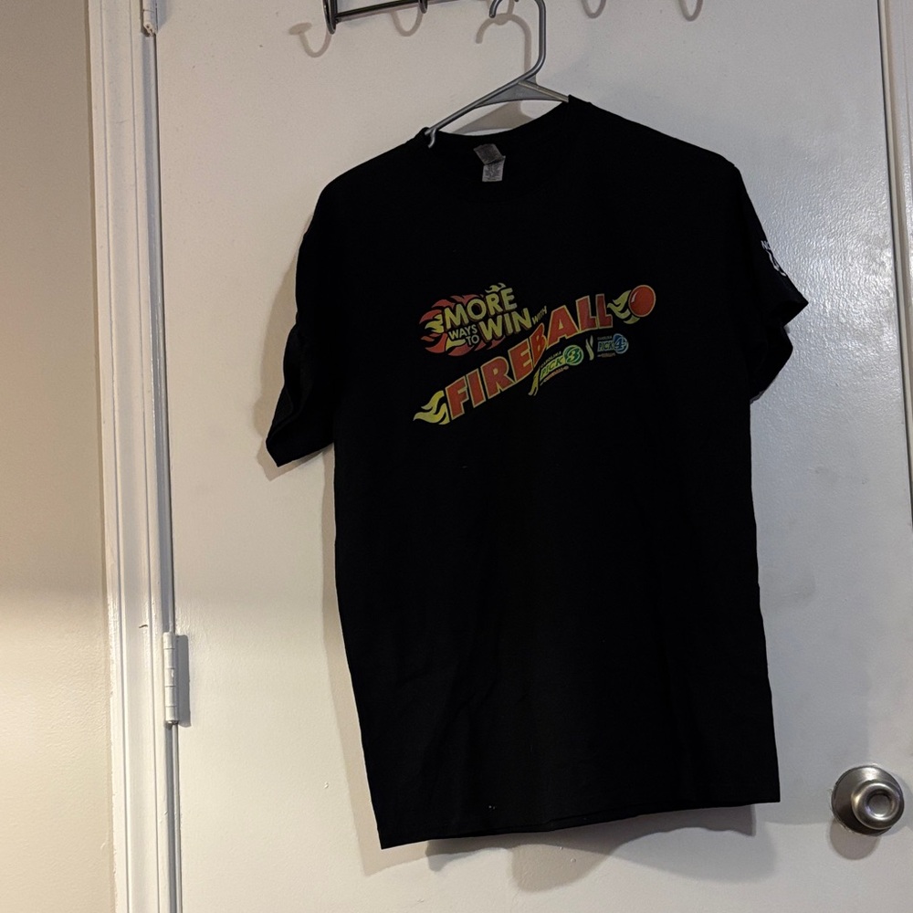 Gildan Black Tee with Vibrant Fireball Design